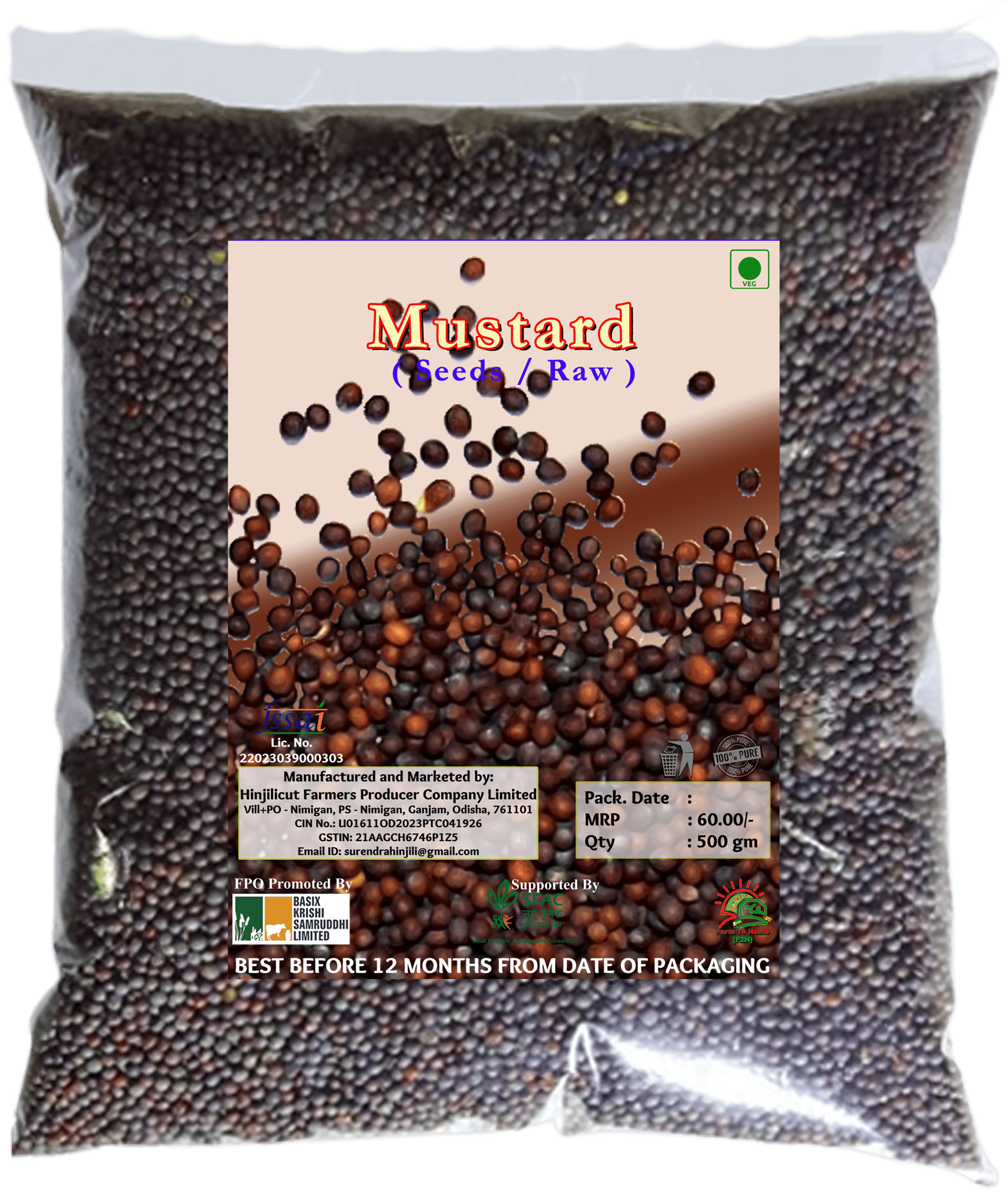  Mustard Seeds (Raw), 500 gm