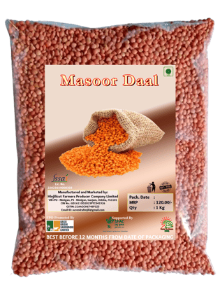 1 Kg Masoor Dal by Hinjilicut Farmers Producer Company Limited