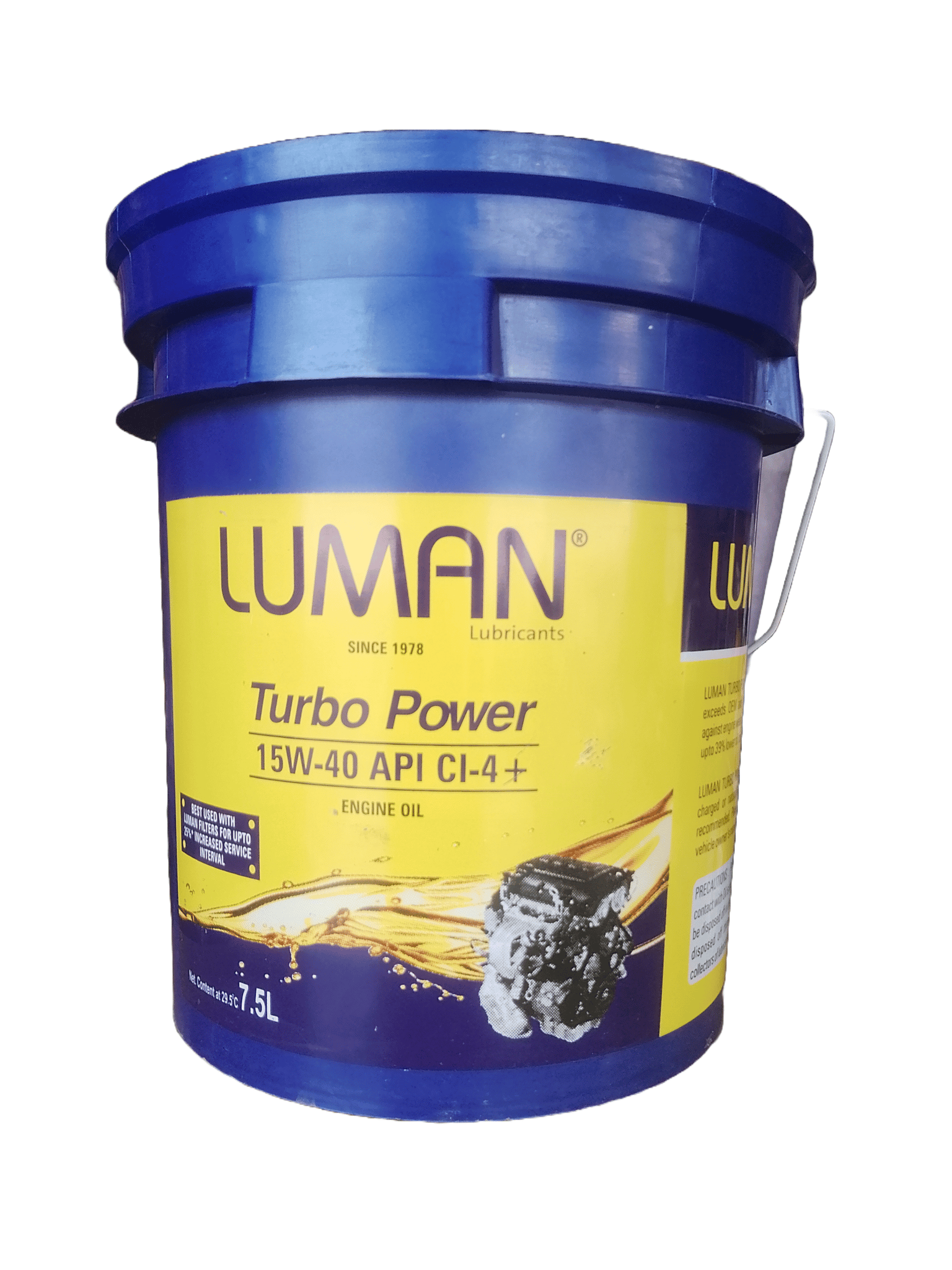 Luman Turbo Power 15W-40 API CI-4+ Engine Oil - 7.5L  207Di ,  XNONE  , YODHA