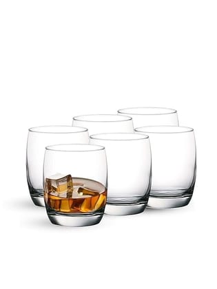 Ocean Ivory Rock,320 Ml. | Soda Lime Glass | Set of 6 | Clear & Transparent