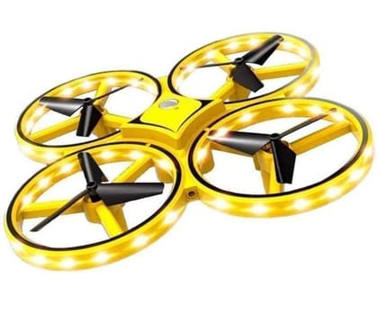 JAYU Hand Gesture Controlled Mini Flying Drone with Smart Watch Controlled Quadcopter with LED Infrared Induction Toy (Colour-Multi)