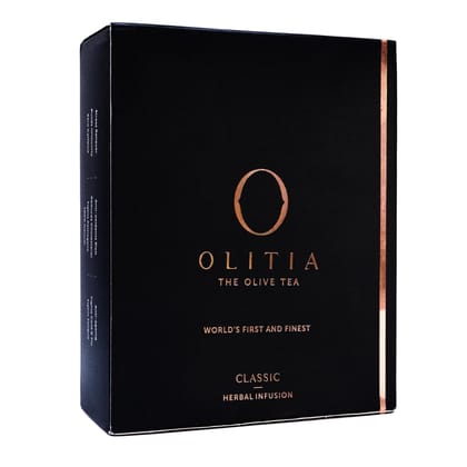 Olitia -The Olive Herbal Tea | Antioxidants Than Green Tea, No Caffeine, Stress Relief herbal Tea - 20 Tea Bags of Basil Infusion, 20 grams