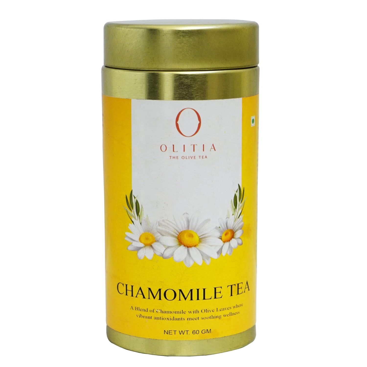 Olitia- The Olive Tea 100% Natural Herbal Tea - 60g Caffeine Free Herbal Tea, Rich in Antioxidants, for Beautiful Skin- New Year Tea Gift (Chamomile Tea)