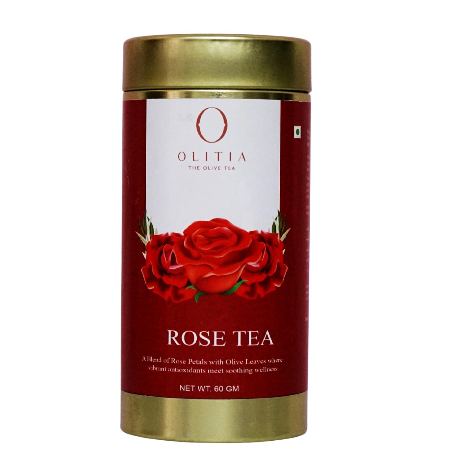 Olitia- The Olive Tea 100% Natural Herbal Tea - 60g Caffeine Free Herbal Tea, Rich in Antioxidants, for Beautiful Skin- New Year Tea Gift (Rose Tea)