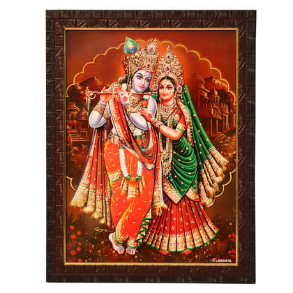 Radha Krishan Wooden Photo Frame