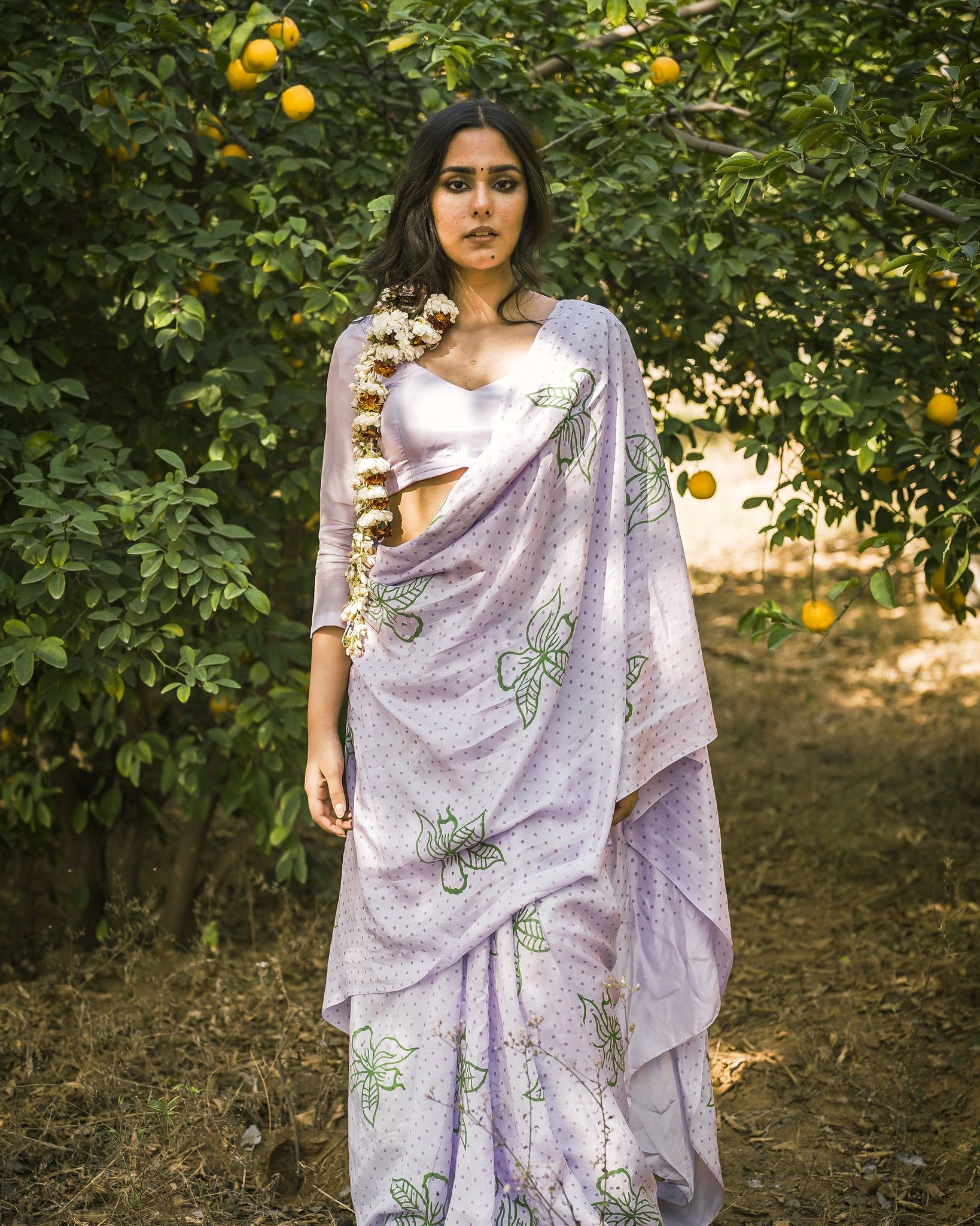 Royal Purple Shehtoot Saree by Aagaaz Jaipur