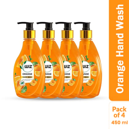 Wiz Orange Handwash 450ml Dispenser Bottle (Pack of 4)