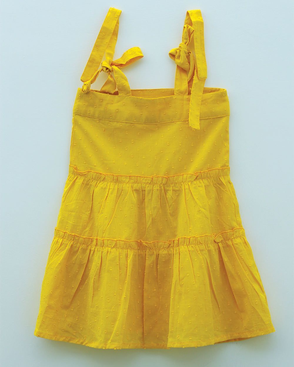 Marigold Tie-Up Tier Dress