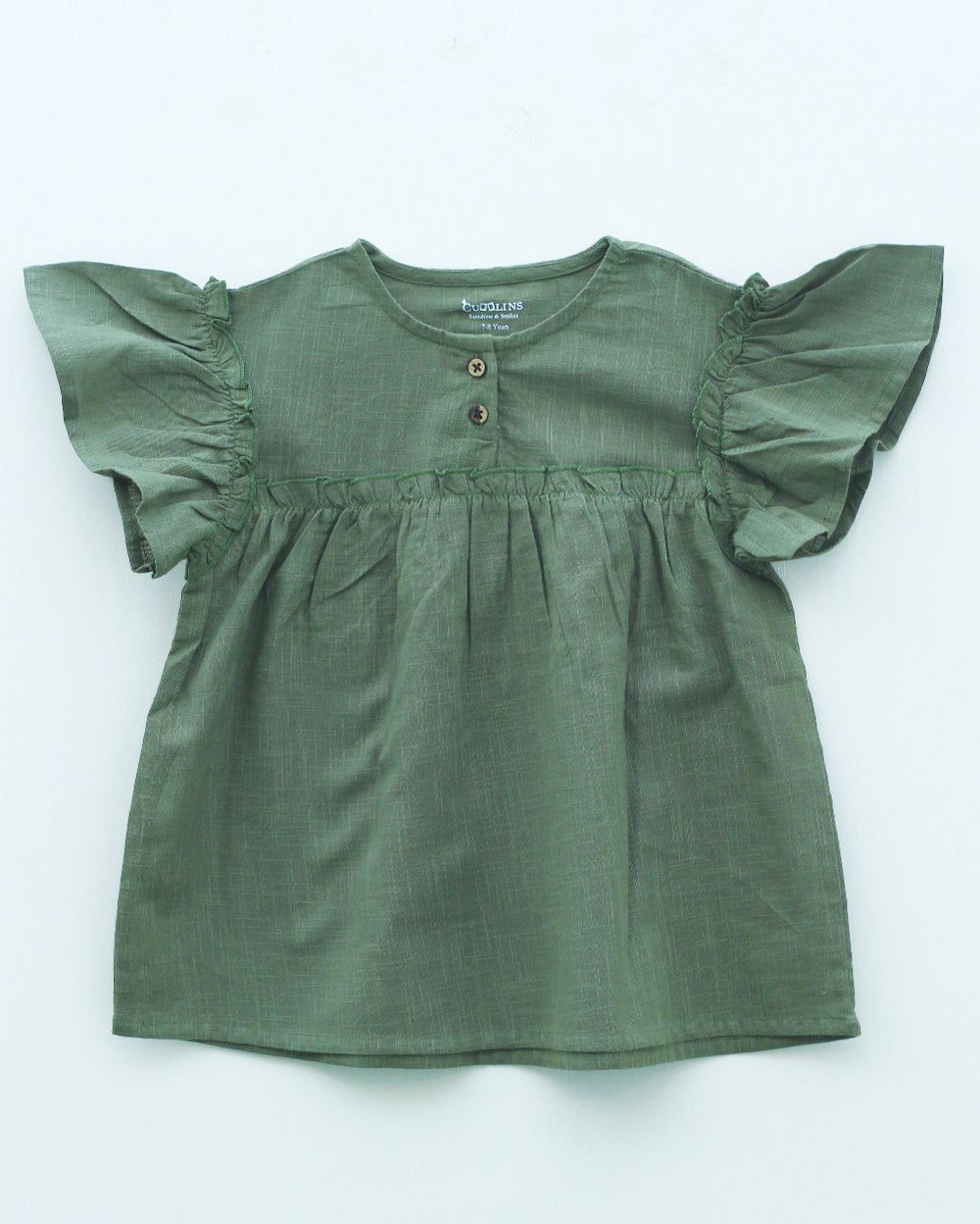 Flutter Sleeves Basil Top