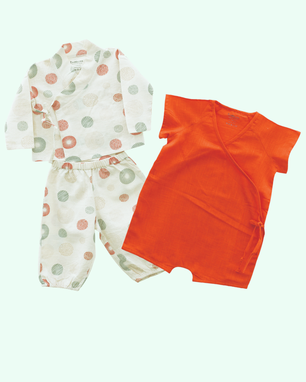 Pretty Polka dot Tot Set + Jump In Pumpkin Baby Onesie