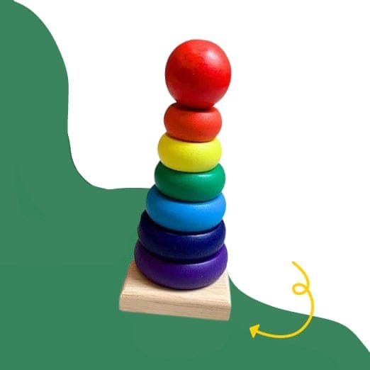 Wooden Rainbow Tower