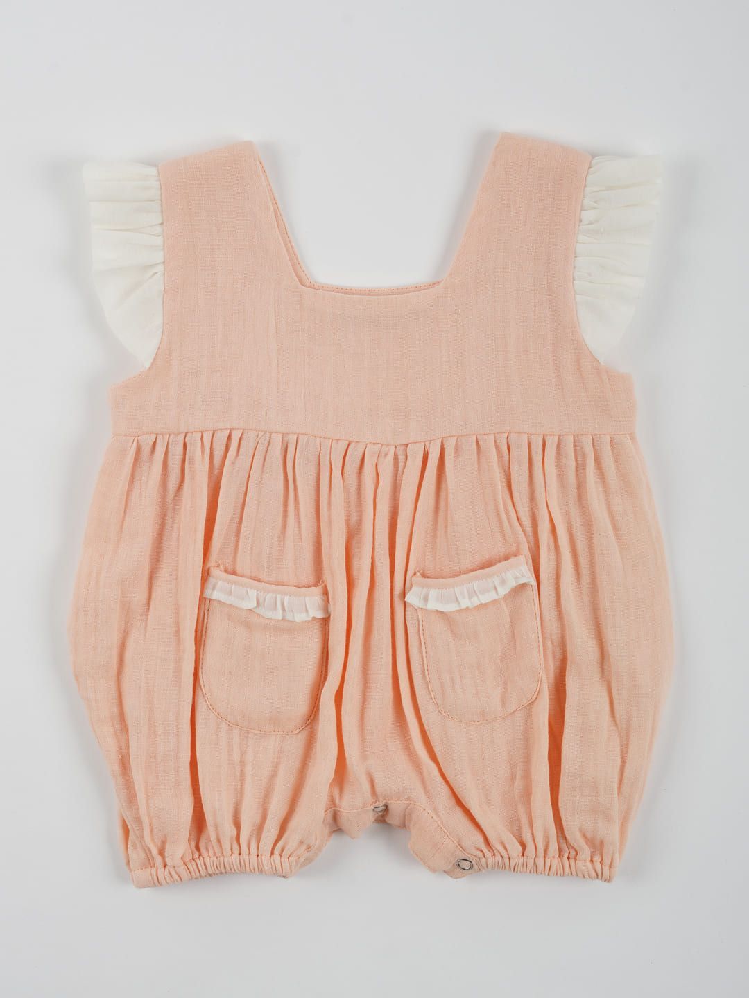 Double Cotton Pink Frill Onesie