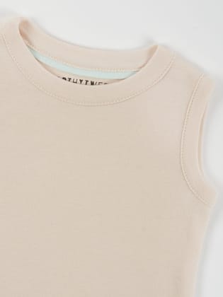 Pastel Parchment Cotton Jersey Vest