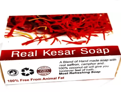 TheShoppingIcon The Shopping Icon Hand made real kesar saffron soap for fairness and skin whitening for unisex usage  (5 x 75 g)