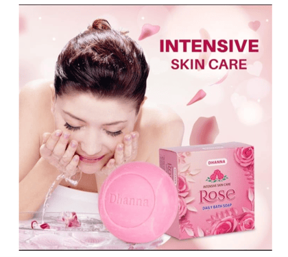 DHANNA Rose Soap for intensive skin care daily bath soap idle for all skin type Pack of 6 (125g Each)