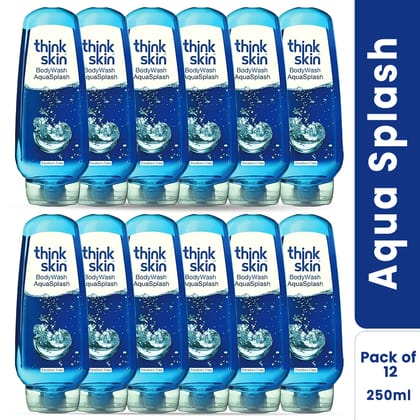 Think Skin Aqua Splash Body Wash 250ml (Pack of 12)