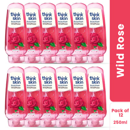 Think Skin Wild Rose Body Wash 250ml (Pack of 12)