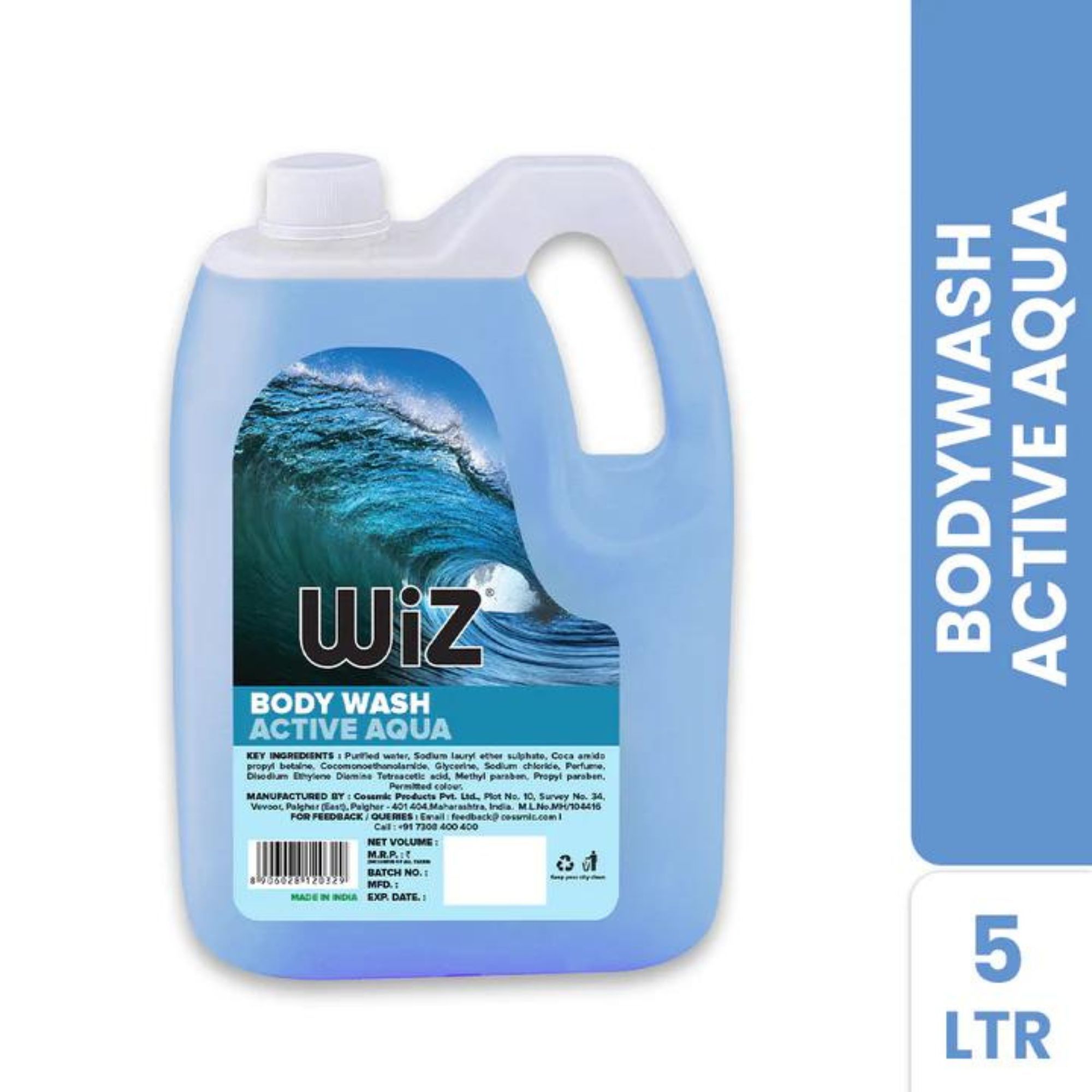 Wiz Active Aqua Bodywash 5L Refill Can