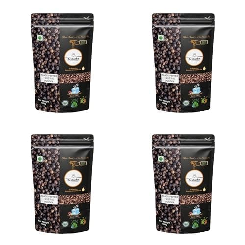 Neetacha Premium Cryogenic Black Pepper Powder (Kali Mirch) | 400g | Pack of 4 | Pure, Natural & No Preservatives | 35% Reduced Consumption | Aromatic Spice