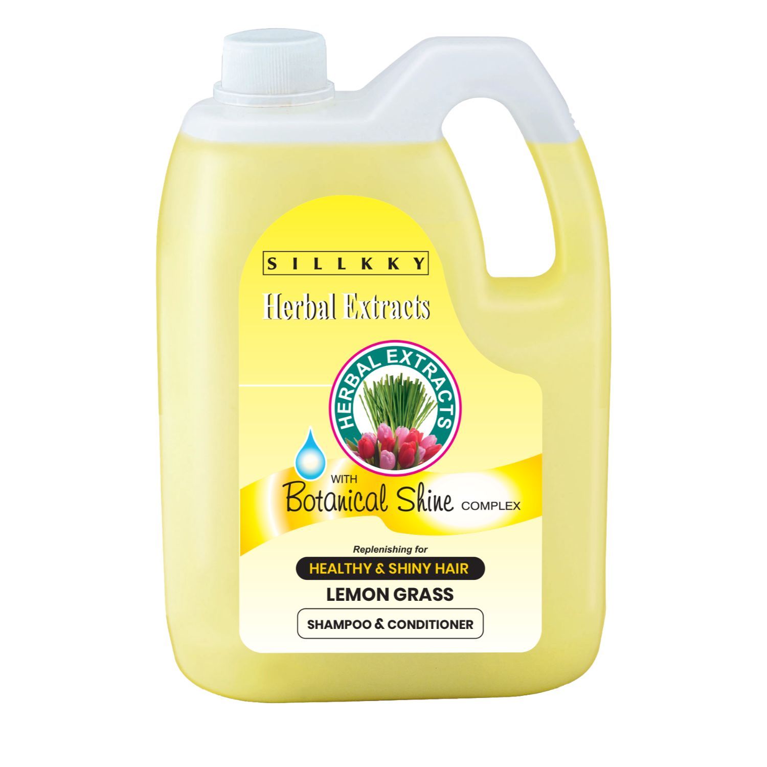 Sillkky Herbal Extract Lemon Grass Shampoo 5L Refill Can