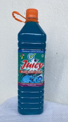 "Juicy Home Foods Blue Berry Syrup - 1L Makes 25 Glasses of Drink, Just Add Water"