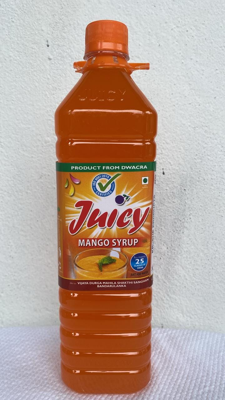 "Juicy home Foods Mango Syrup 1L - 25 Glasses of Refreshing Mango Goodness"