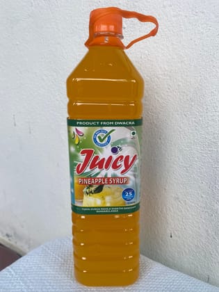 Juicy Home Foods Pineapple Syrup - 1Lt Bottle - Makes 25 Glasses - Juicy