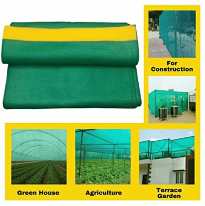 Greenery (7Ft'x12Ft')- Green Shade Net, 75% Sunlight Block For Gardening/Plants/Balcony Portable Green House  (Green)