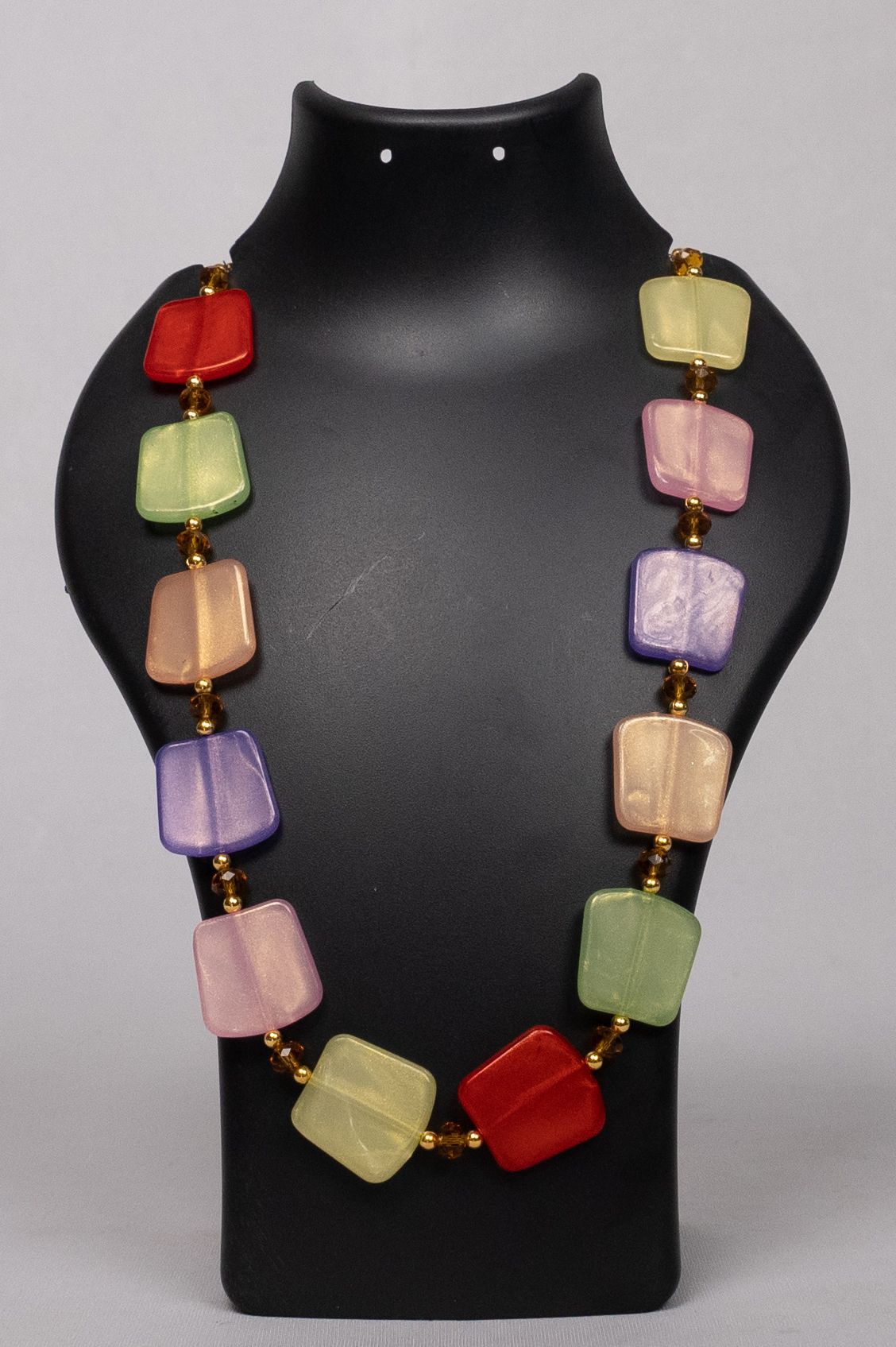  Colorful Square Beaded Necklace