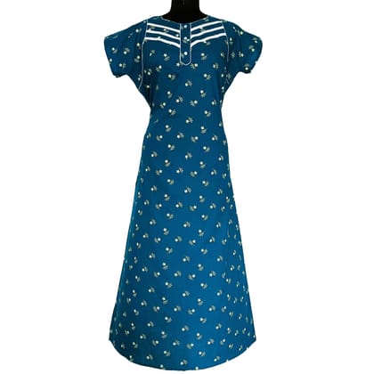  Women's Cotton Printed Long Nightgown