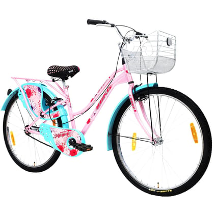 AVON Buke Magna IBC 26T Pink Lady's Bike, Rigid Frame and Caliper Brake 26 T Hybrid Cycle/City Bike (Single Speed, Pink)