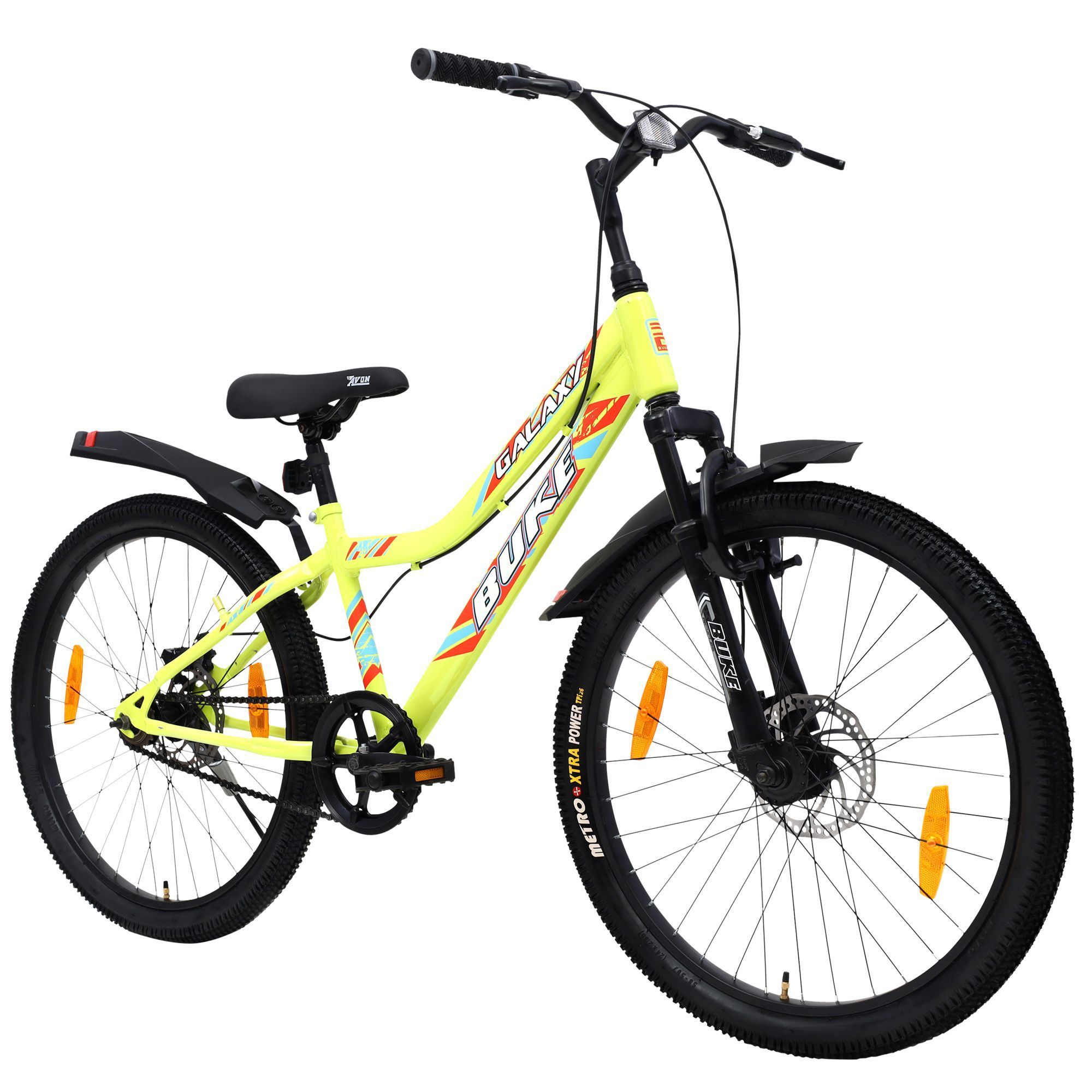 AVON Buke Galaxy 24T Unisex Bike Durable Frame Disc Brakes Stylish Design 24 T Hybrid Cycle