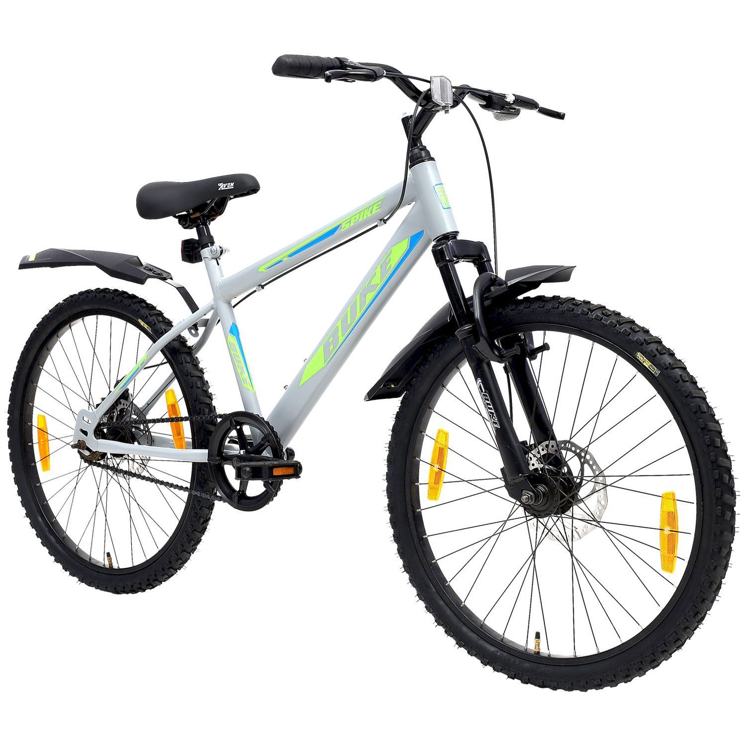 AVON Buke Spike 24T Bicycle | Frame Size: 15.9Inch | Wheel Size: 24inch | MTB Cycle 24 T Mountain Cycle (Single Speed, Grey)