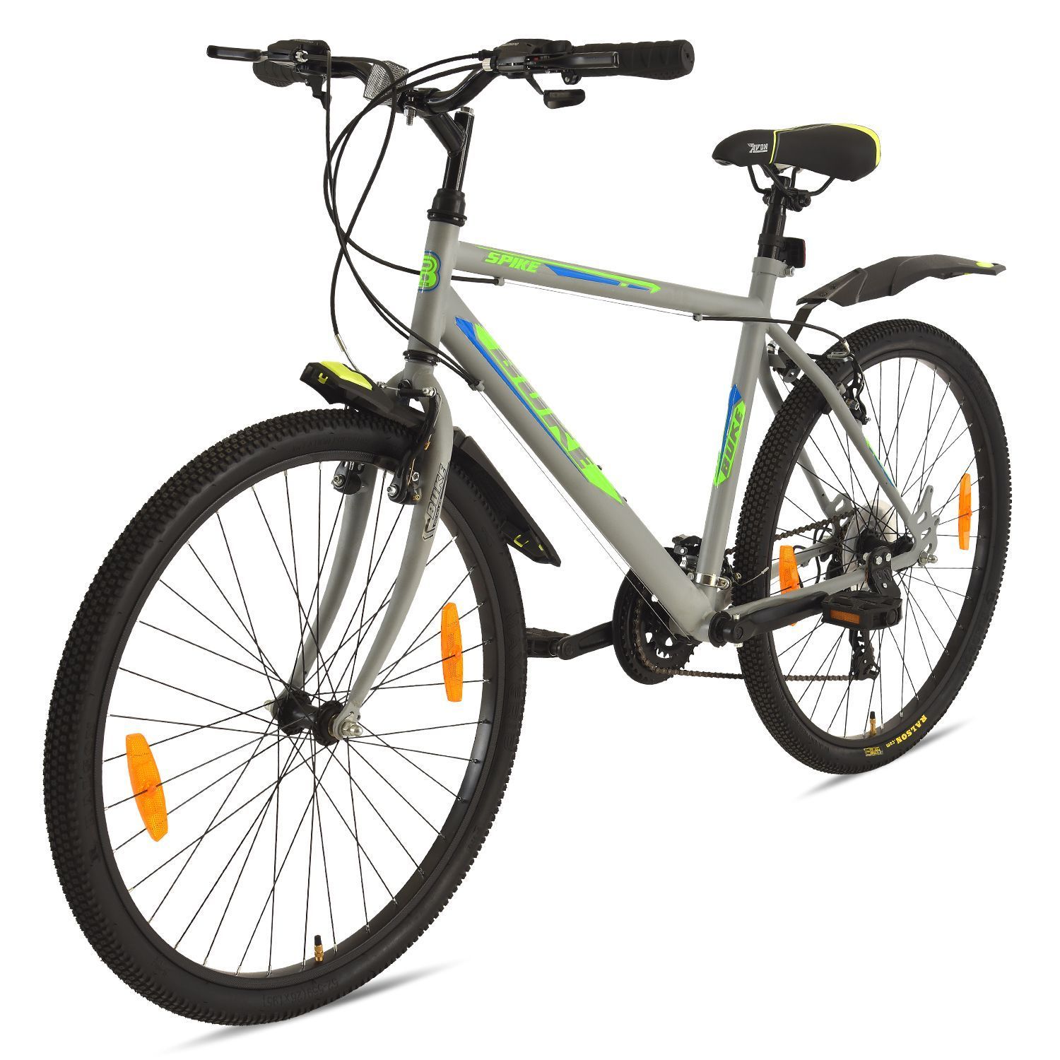 AVON Buke Spike26T 21S City cycle|26Inch Wheel|18.5Inch Steel frame|Hybrid Cycle 26 T Hybrid Cycle/City Bike (7 Gear, Grey)