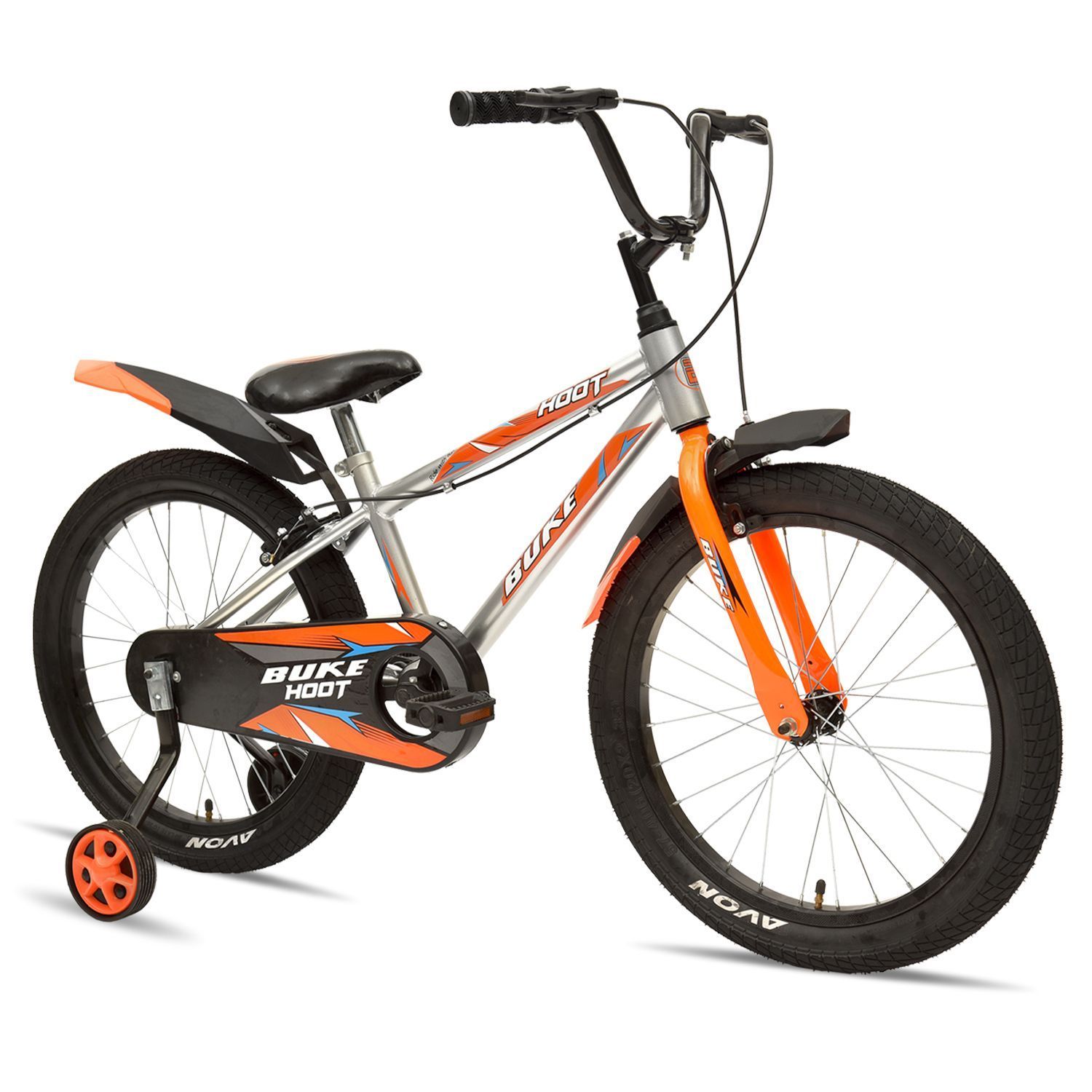 AVON Hoot 20T BMX Type |20Inch Wheel|11Inch Frame|Broad tyres 20 T Road Cycle (Single Speed, Silver)