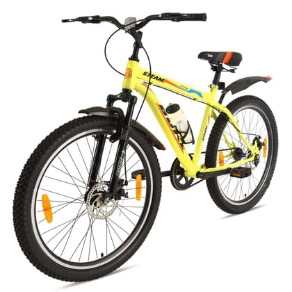 AVON Buke Steam26T MTB|26Inch Wheel|18Inch Frame|Rigid Suspension|Disc Brakes(Green) 26 T Hybrid Cycle/City Bike (Single Speed, Green)