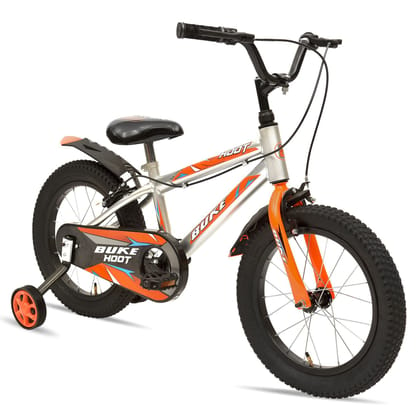 AVON Buke Hoot 16t Bicycles for kids|16Inch wheel size|10Inch Frame |Rigid Suspension 16 T Road Cycle (Single Speed, Silver)