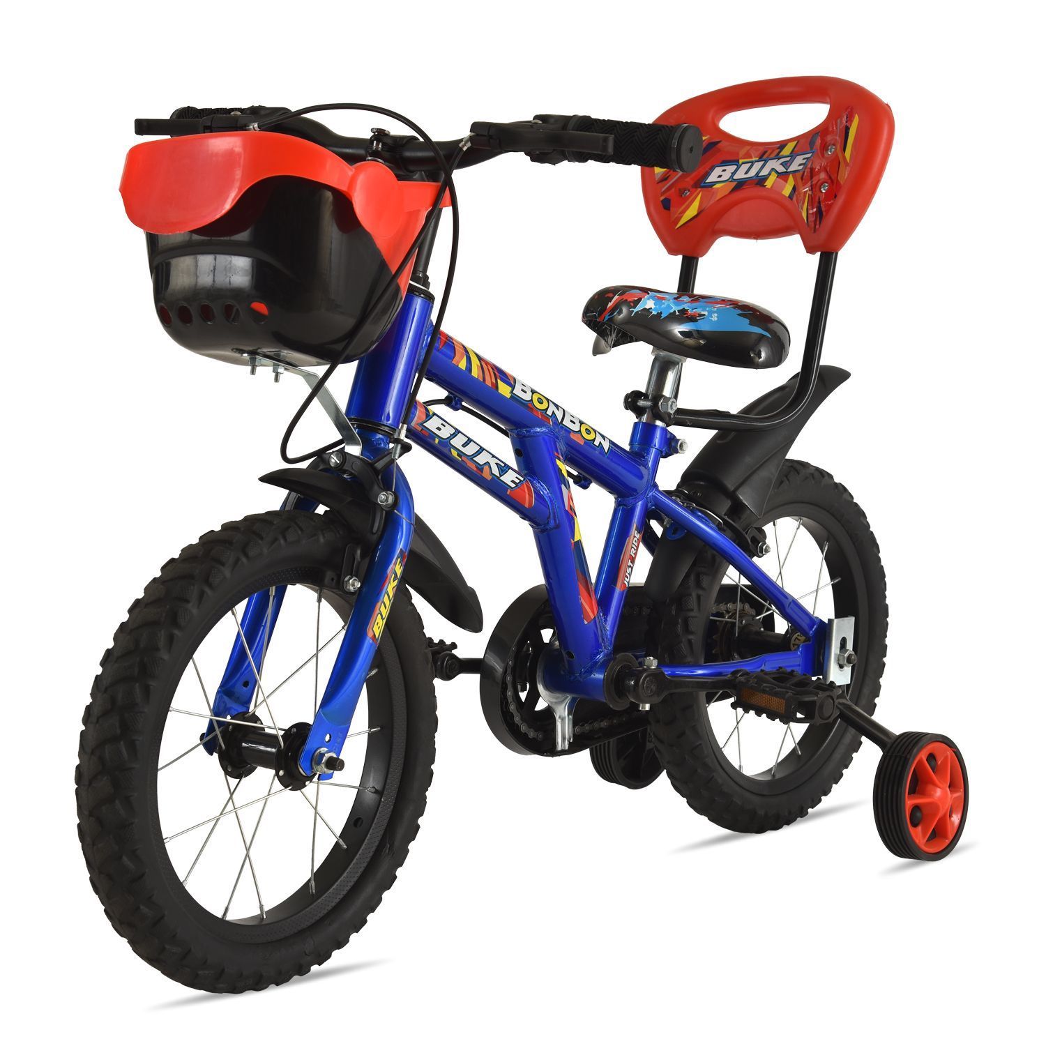 AVON Buke Bonbon14T kids Cycle with Training Wheels for Boys|Road Cycle 14 T Road Cycle (Single Speed, Blue)