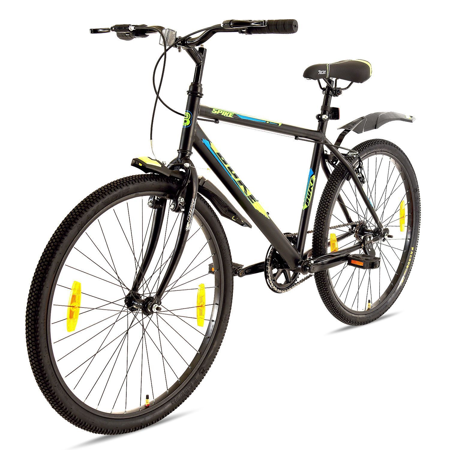 AVON Buke Spike 26T cycle 26Inch Wheel|18.5Inch Steel frame| 26T City Bike 26 T Hybrid Cycle/City Bike (Single Speed, Black)