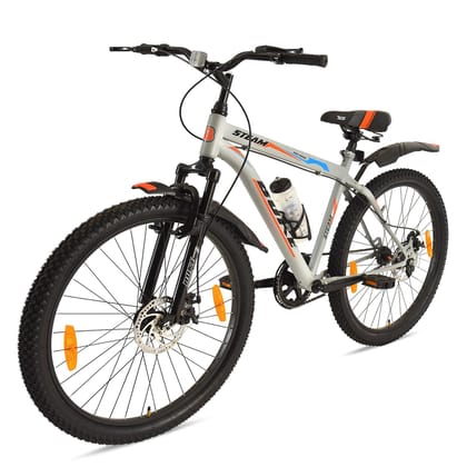 Avon Cycles Buke Steam26T MTB|26Inch Wheel|18Inch Frame|Rigid Suspension|Disc Brakes(Silver) 26 T Hybrid Cycle/City Bike (Single Speed, Silver)