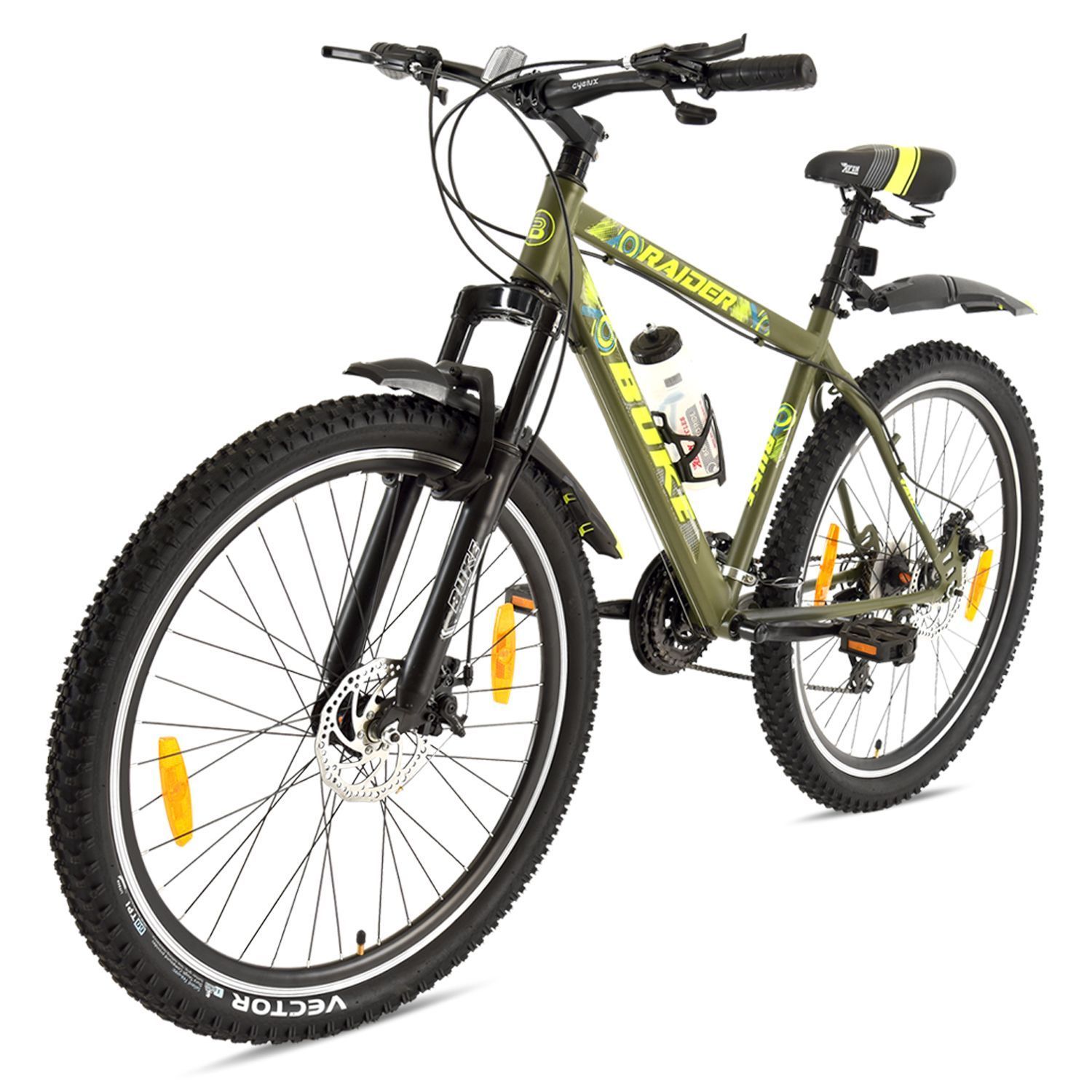 AVON Buke Raider 27.5T |26Inch Wheel|18.5Inch Steel Frame|7Gear 27.5 T Hybrid Cycle/City Bike (7 Gear, Green)