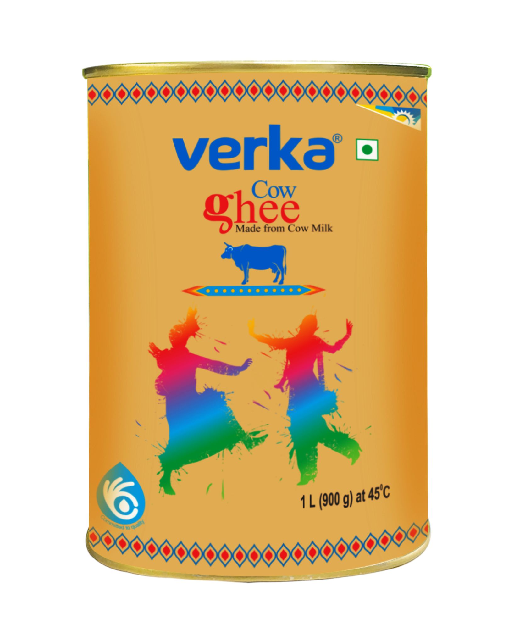 VERKA COW GHEE 1 LTR TIN