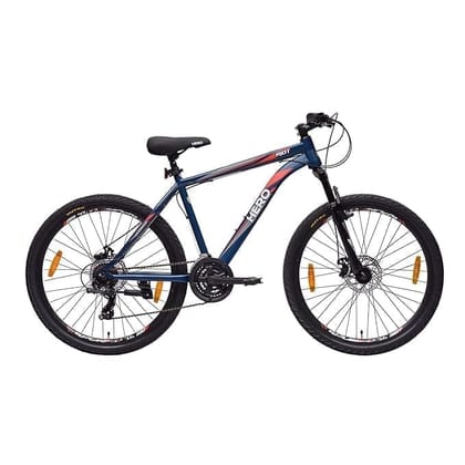 Hero Sprint Riot 26T MTB Geared Cycle| 21 Speed Shimano Gears with Dual Disc | Front-Suspension | Multi-Speed |Navy Blue | Ideal Age 12+ Years for Men and Women | Unisex