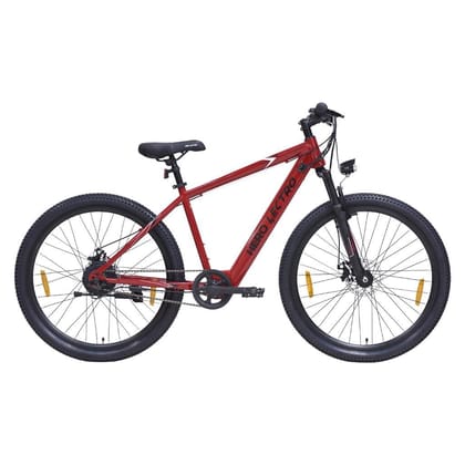 Hero Lectro H5+ 27.5T Single Speed Electric Cycle for Men | 250W Motor | 36V/2A (Li-ion) 5.8Ah Battery | Speed Upto 25 Kmph | Range Upto 25 KM with Intube Battery | 98% Assembled cycle