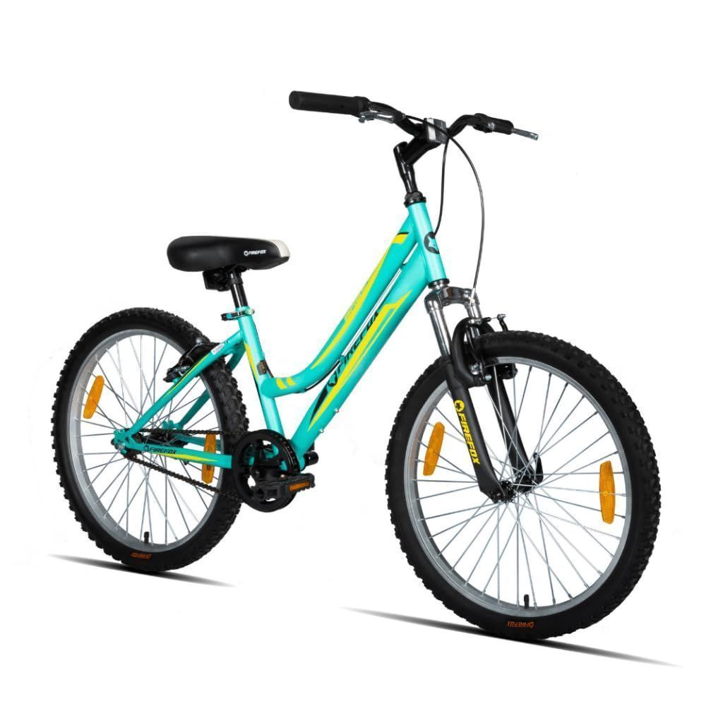 FIREFOX Breeze 24T Hybrid Bicycle for Mens | Green | Frame:14 Inches | Single Speed | 98% Assembled Cycle