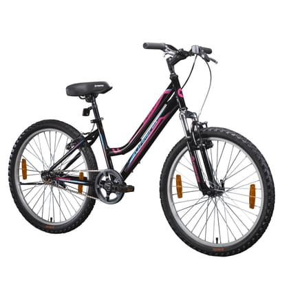 FIREFOX Breeze 24T Hybrid Bicycle for Mens | Black | Frame:14 Inches | Single Speed | 98% Assembled Cycle