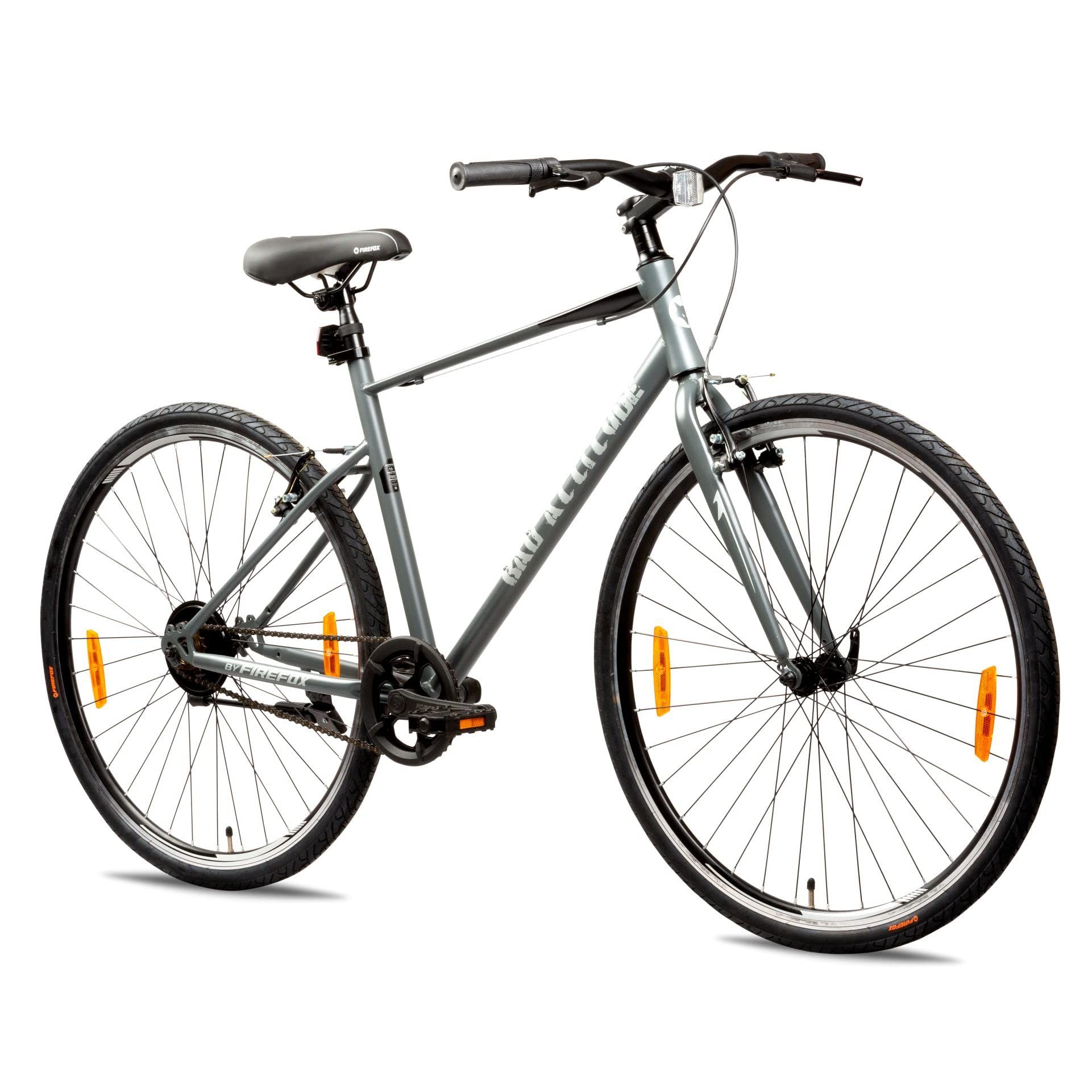 FIREFOX BIKES Bad Attitude Harpoon Cycle 700C Hybrid Cycle City Bike Single Speed Grey 98 Assembled