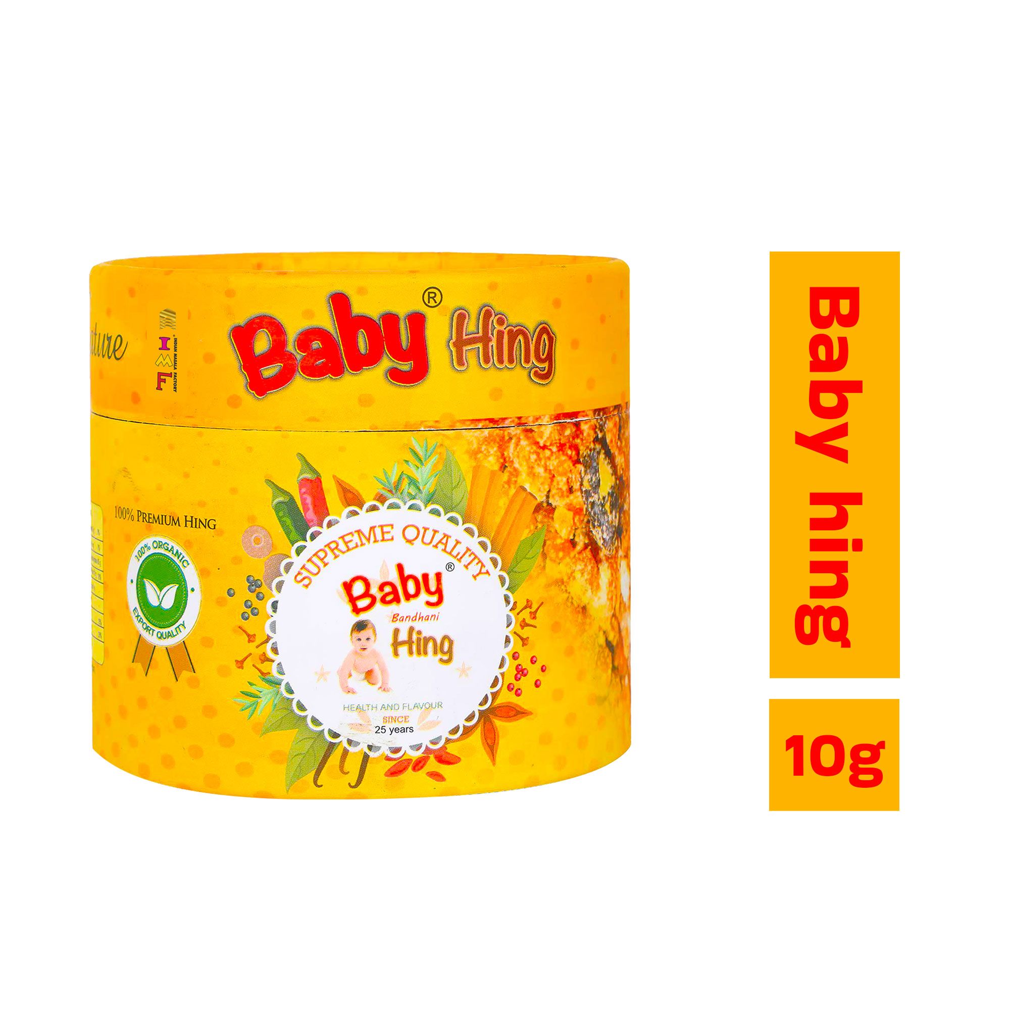 BABY Hing Crystals Strong Asafoetida (10g) | 100% Pure and Organic Hing for Cooking | Premium-Quality Hing