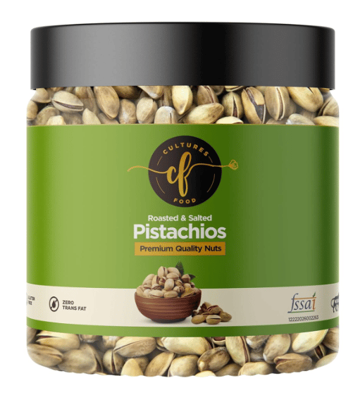 Cultures Food 100% Natural Pistachio/Pista Kernels (250g), Delicious and Healthy Snack which Helps to Improve Heart Health, Weight Management & Reduce inflammation