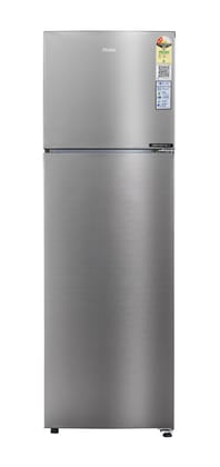 Haier 268 L, 2 Star, 5 In 1 Convertible, Frost Free Double Door Refrigerator (HEF-272TS-P, Inox Steel, 2024 Model)